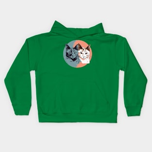 Couple of colourful cats Kids Hoodie